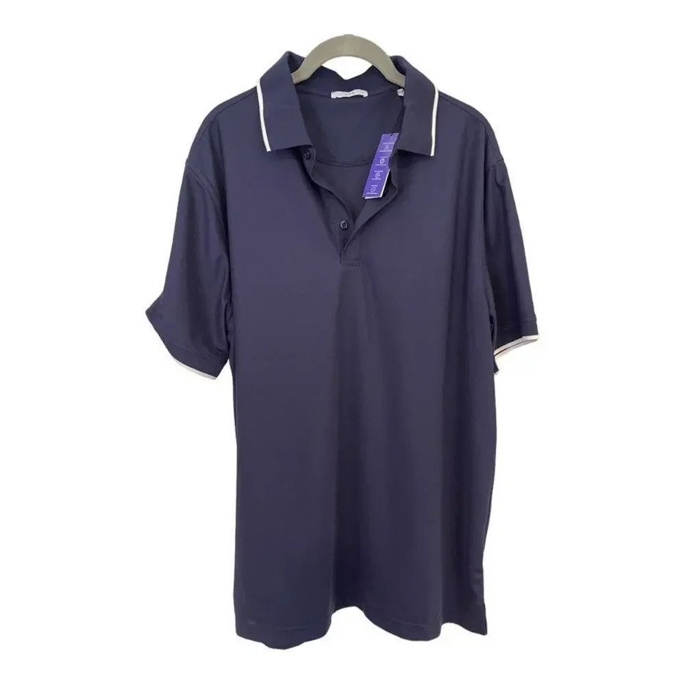 NEW AUR Golf Men’s Large‎ Midnight Blue Golf Polo NWT